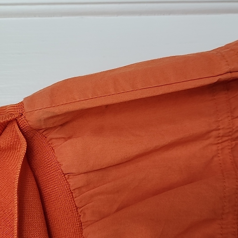 Derek Lam 10 Crosby Orange Midi Dress V-Neck Sleeveless Pull-On Sz M - Picture 11 of 11